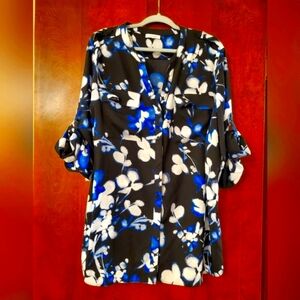 Calvin Klein V-Neck long-sleeve Blouse Size 3X